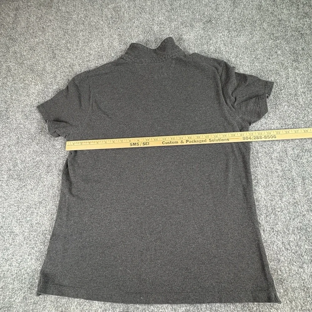 Banana Republic Polo Shirt Men's L‎ Charcoal Piqué Wicking Classic Golf Career